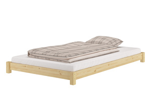Breites, flaches Futonbett Einzelbett 120x200 Kiefer massiv V-60.51-12