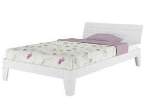 Einzelbett Futonbett 120x200 Massivholz Kiefer Bettgestell Bett Wei� Zubeh�r w�hlbar V-60.54-12W 