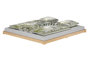 Niederflurbett Bodenbett niedriges Doppelbett 180x200 Buche Massivholz V-60.66-18