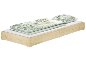 Funktionsbett Bettrahmen Fichte 80x200 G�stebett Bodenbett mit w�hlbarem Zubeh�r V-60.69-08