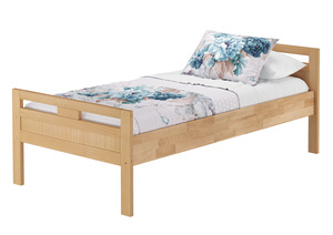 Massivholzbett �berl�nge Seniorenbett Buche 100x220 Einzelbett hohes Bett V-60.74-10-220