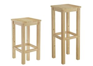 Barhocker Kiefer Massivholz Tresenhocker w�hlbar in 60cm oder 80cm V-90.71-44-45