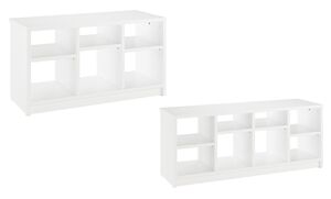 Moderne Holzbank als Schuhregal in zwei Gren 110 oder 83 cm Kiefer massiv wei V-90.80W-03