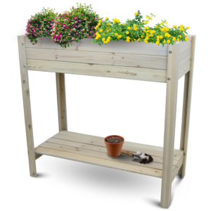 Hochbeet mit Vlies-Einlegefolie Tanne, Farbe whlbar, 80x37 cm