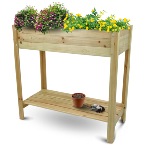 Hochbeet mit Vlies-Einlegefolie Tanne, Farbe w�hlbar, 80x37 cm