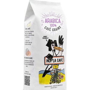 HOPLA CAF� 100% Arabica Kaffeebohnen aus dem Elsass - Intensit�t 6/10 - 1 kg