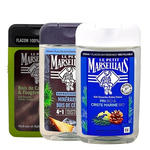 Le Petit Marseillais Duschgel 3er Set Herren - Drei verschiedene maskuline D�fte