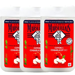 Le Petit Marseillais Duschgel Baumwollmilch & Mohn 3x250ml - Franz�sische Pflege