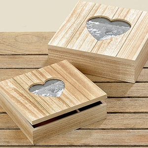 Boltze 2er Box-Set Bea - Romantisches Geschenk mit Herzausschnitt