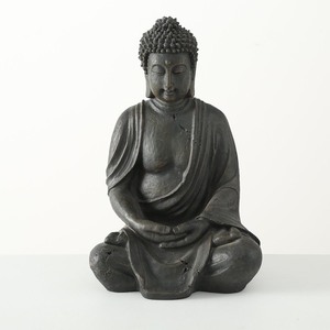 Sitzende Buddha Figur 40 cm - Meditative Gartendeko f�r Ruhe und Entspannung