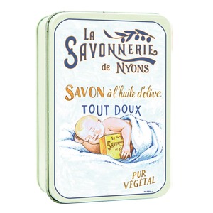 La Savonnerie De Nyons Seife in der Metalldose Bb Douceur Baumwollblte