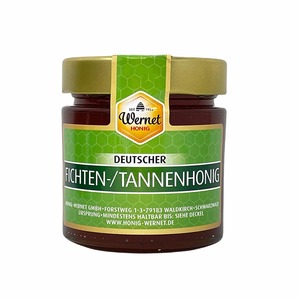 Honig Wernet Traditionsimker im Schwarzwald Deutscher Fichten-/Tannenhonig im 500 g Glas