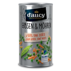 daucy Erbsen & Mhrchen: Natrliche Frische ohne Salz und Zuckerzusatz