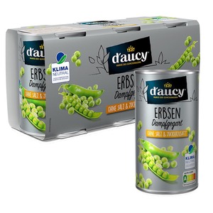 daucy Erbsen: Nat�rliche Frische ohne Salz und Zuckerzusatz 3x110g