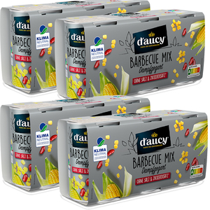 daucy Barbecue Mix - 100% ohne Salz und Zuckerzusatz, 4 Pack = 12 x 110 Gramm