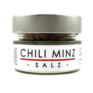 my herbs Chili Minz Salz - feines Meersalz mit Chili und Minze 70 Gramm im Glas