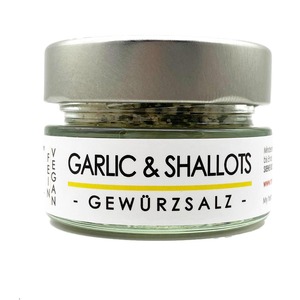my herbs Garlic & Shallots Gewürzsalz - Meersalz mit Knoblauch und Schalotten 60 Gramm im Glas