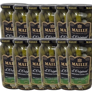 Maille Mini Gurken Cornichons Extra fein 12er Tray  12 x 400 Gr. Original