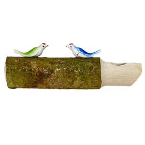 FeineHeimat Kuckuckspfeife aus Holz mit 2 Dekovögeln, aus dem Schwarzwald