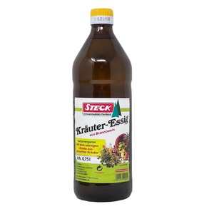 STECK Feinkost Kruter-Essig Schwarzwald: Naturvergorener Essig mit erlesenen Krutern, ideal fr Salate & Marinaden, 750 ml