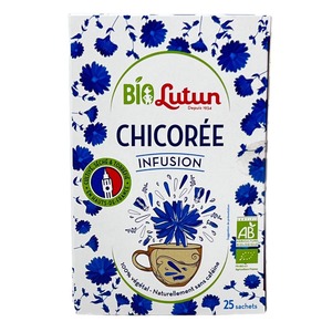 LUTUN Bio Chicore Infusion - BIO Aufguss Pads mit Zichorie koffeinfreier Kaffee-Ersatz 25 Beutel