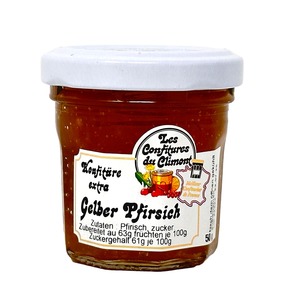 Les Confitures du Climont Gelber Pfirsich Konfit�re extra 50g - K�stlicher Genuss