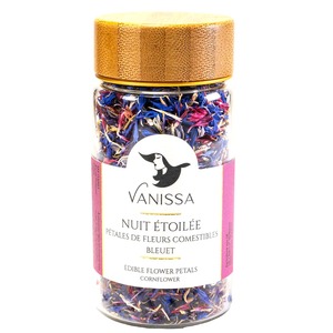 Vanissa Sternennacht - Essbare Bltenbltter: Kornblume im Glasbehlter