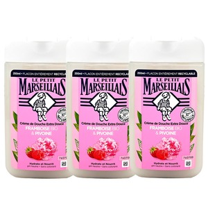 Le Petit Marseillais Duschgel Himbeere Pfingstrose 3x250ml Frankreich