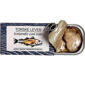 FANGST TORSKELEVER: Isl�ndische Kabeljauleber leicht ger�uchert in eigenem �l