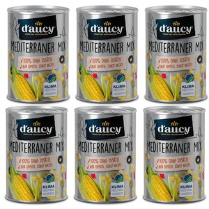 daucy Mediterraner Mix - 100% ohne Salz und Zuckerzusatz,    6x285g Dose