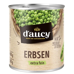 daucy Erbsen extra fein (400g) - Zarte Spitzenqualit�t & erntefrischer Genuss