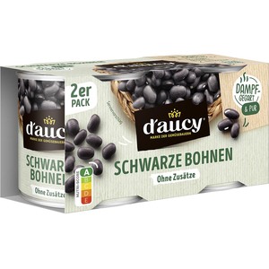 daucy Schwarze Bohnen: Exotisch & dampfgegart (2x150g) - Verzehrfertig