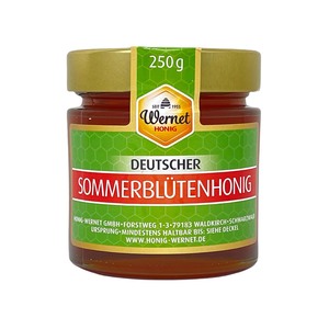 Honig Wernet Traditionsimker im Schwarzwald Deutscher Sommerbl�tenhonig 250g Glas