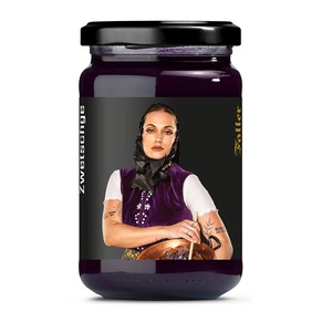 Motiv Konfit�re: Schwarzwald Tracht Faller Zwetschgen Konfit�re - hausgemacht!