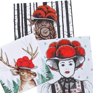 FeineHeimat Servietten mit Schwarzwald-Motiven, 20 Stk., 33x33 cm - Stilvoll dekorieren