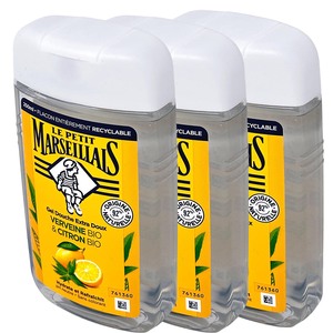 Le Petit Marseillais Duschgel Eisenkraut Zitrone 3 x 250 ml - Frische aus Frankreich