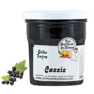 Les Confitures du Climont Schwarze Johannisbeeren Gelee extra 350g - Handwerkliche Qualit�t