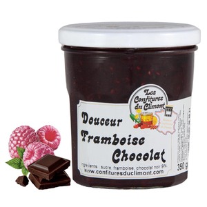 Les Confitures du Climont Himbeere-Schokolade Brotaufstrich handwerklich 350g