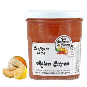 Les Confitures du Climont Melonen-Zitronen Konfit�re Extra 350g - Handwerklich Hergestellt