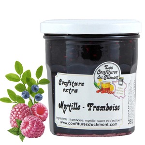 Les Confitures du Climont Heidelbeere-Himbeere Konfit�re Extra 350g