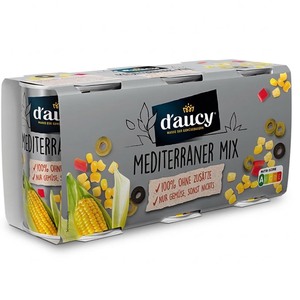 daucy Mediterraner Mix - 100% ohne Salz und Zuckerzusatz,   3 x 110 Gr.