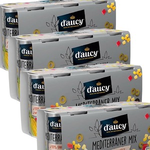 DAucy Mediterraner Mix: Ohne Salz, Zuckerzusatz & Konservierungsstoffe, 12 x 110g