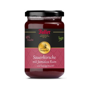Faller Sauerkirsch-Konfit�re mit Jamaica-Rum: Hausgemachter Genuss, 60% Frucht, 330g