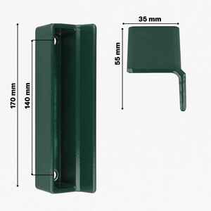 Tor-Anschlag f�r Gittertorschl�sser - kurz - Aluminium - 170 x 35 x 55 mm - DIN links / rechts