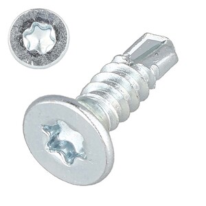 Bohrschraube DIN 7504 N - Senkkopf - verzinkt - TX-Antrieb - selbstbohrend f�r Stahl & Aluminium