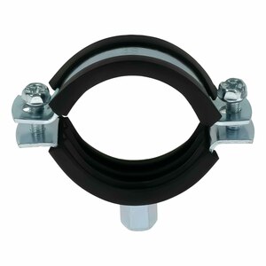Massivrohrschelle mit Schallschutzeinlage M8 + M10. verzinkt