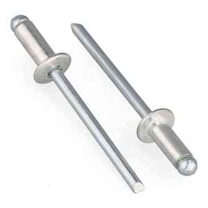 Blindniete mit breitem Flachrundkopf - Aluminium / Stahl verzinkt