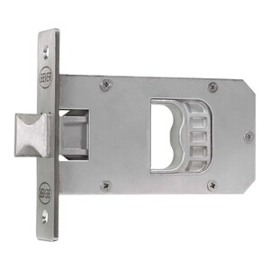 Pferdeboxen Schloss - Stulpma� 140 x 35 x 4 mm - Gesamtma�e Schlossk�rper 154 x 80 x 20 mm - Edelstahl geb�rstet - links & rechts verwendbar - mit gro�er Falle