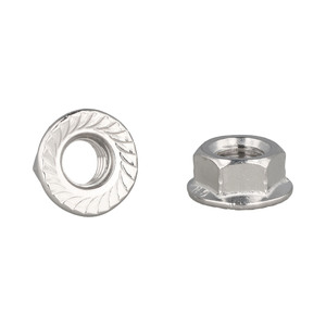 DIN 6923 Sechskantmutter mit Flansch und Sperrverzahnung, Edelstahl A2