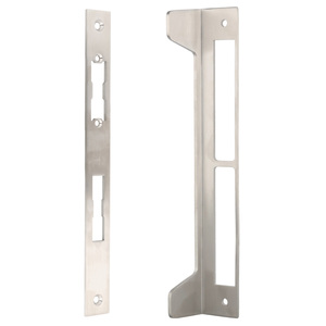 V2A Anschlagblech flach - 245 x 35 x 6 mm - rechts & links verwendbar - f�r Rohrrahmenschloss - Edelstahl 1.4301